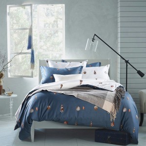 4pcs Suit Cotton Conch Predestined Love Printed Thicken Bedding Sets