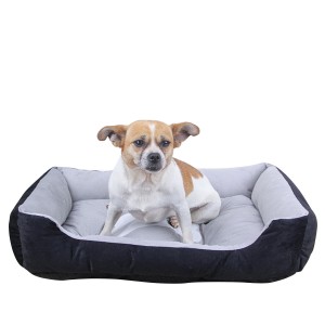 Waterproof Warm Winter Pet Bed With Bone Decoration For Large Dog Puppy Kennel Pet Supplies - Coffee S