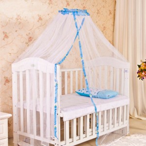 Baby Crib Mosquito Net Toddler Bed Dome Netting Cots Tent Canopy Mesh Curtain - Blue