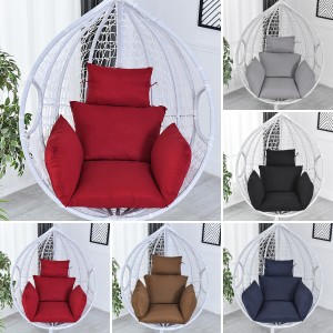 Hammock Chair Cushion 6D Hollow Cotton Strong Elasticity Cushion Swing Seat Cushion Thick Hanging Chair Back With Pillow - Navy