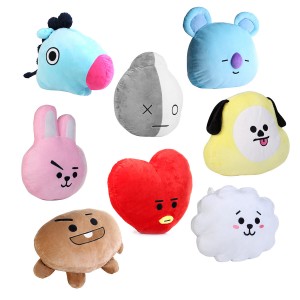 For KPOP BTS BT21 TATA SHOOKY RJ SUGA COOKY JIMIN Bed Plush Pillow Doll  - 2