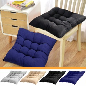 Soft Chair Cushion Square Tatami Cushion Indoor Outdoor Sofa Chair Seat Buttocks Cushion Pillow Pads - Dark Blue