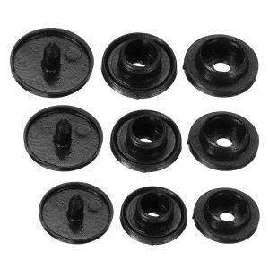 1000PCS T3/T5/T8 Black Resin Fasteners Clip Snap Buttons For Cloth Diaper Craft - 2