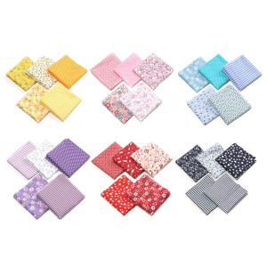 5Pcs 50 x 50cm DIY Printed Cotton Patchwork Cloth Sewing Quilting Fabric Bundle Squares Needlework DIY Handmade Accessories - Da