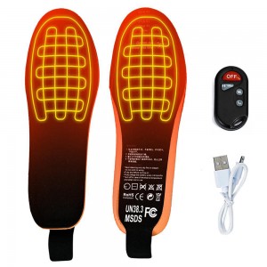 Intelligent Remote Heating Insole USB Charging 3 Model Adjustable Electric Heating Insole Cutable Foot Warmer - 35-39