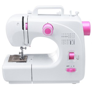 Mini 16 Stitches Electric Sewing Machine Portable Multifunction Clothes Pillowcases Sheets Sewing Machine - EU Plug