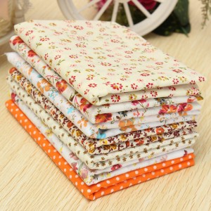 7PCS Cotton Fabric Pattern Quilting Printed Cloth for Patchwork Needlework DIY Handmade Material