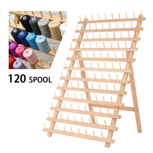 120 Spool Wood Thread Cone Holder Rack Organizer Sewing Kit For Sewing Quilting Embroidery