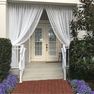 Curtain Panel Wedding Bathroom Outdoor Garden Mosquito Netting Polyester White Curtain Net