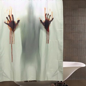 Halloween Horror Blood Bath Polyester Shower Curtain Bathroom Decor with 12 Hooks - 150x180cm