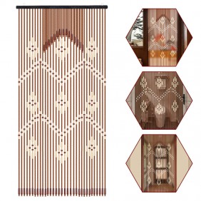 31 Lines Wooden Sticks Beaded Curtain Doorway Bamboo Blinds Fly Screen Door Curtain