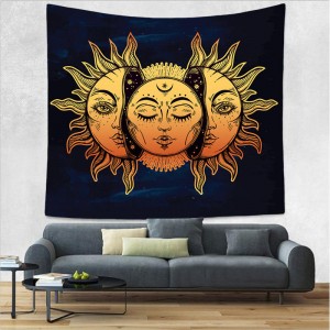 Vintage Bohemian Tarot Sun Pattern Tapestry Living Room Bedroom Wall Hanging Tapestry Art Decorations - #1