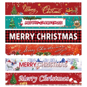 Cristmas Outdoor Banner Merry Christmas Curtain Decor for Home Cristmas Outdoor Decor Xmas Navidad Noel Happy New Year - 03