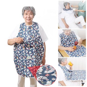 Elderly Patient Adult Waterproof Bib Feeding Drinking Anti-leak Clothes Protector for Adult Mealtime Bib - Type A