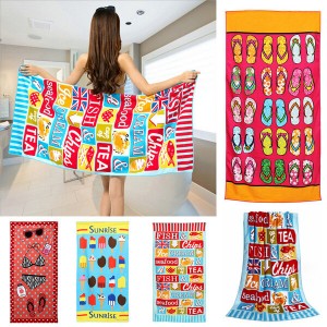 70x150cm Colorful Cartoon Printing Quick Dry Beach Towels Absorbent Microfiber Bath Towel - 03