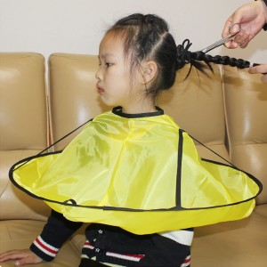 Hair Cutting Cloak Umbrella Cape Cutting Cloak Wrap Hair Shave Apron Hair Barber Gown Cover Household Cleaning Tool - Yellow