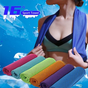 30x90cm 16℃ Microfiber Portable Quick-drying Sports Towel Travel Jogger Cloth Camping Swimming Gym Washcloth - Blue