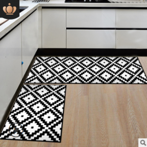 Kitchen Mat Anti-slip Modern Area Rugs Living Room Balcony Bathroom Printed Carpet Doormat Hallway Geometric Bath Mat for Home D