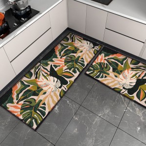 Non-Slip Home Kitchen Door Mat Machine Washable Tropical Rain Forest Pattern Home Floor Rug Carpet for Home Kitchen Decor - Type