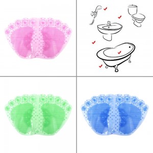 Bathroom Carpet Massage Non Slip Bath Shower Mat  Pad Bathtub Mats - Pink