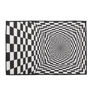 3D Carpet Floor Mat Illusion Mat Spiral Rectangle Carpet Geometric Floor Pad for Living Room Bedroom Decor - 40*60cm