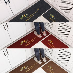 Modern Minimalist Absorbent Floor Mat Non-slip Polyester Rectangular Door Mat For Living Roon Bedroom Kitchen - Coffee 40*60cm