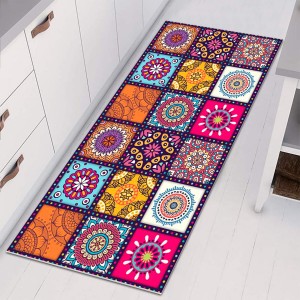 Floor Mat Rugs Non-slip Kitchen Home Bathroom Door Entrance Carpet Bohemian 40*60CM/60*90CM/60*180CM - 60*90cm