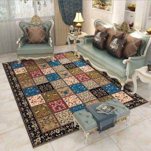 Bohemian Carpet Carpet Rug Bedside Rug Geometric Floor Mat Living Room Bedroom Carpet for Home Decor - 60*90cm #A