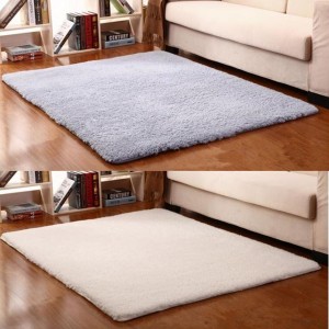 Modern Non-slip Polyester Carpet Area Rug Bedroom Linving Room Floor Bath Mat - Khaki 200*300cm