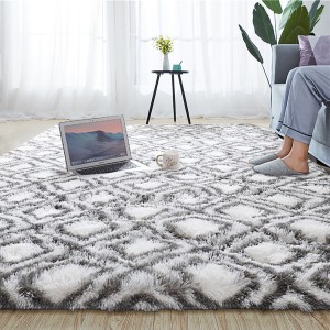 80x200CM/160x230CM Skin-friendly Plush Carpet Non-slip Rectangle Sofa Carpet Long Doormat - #01 80*200cm