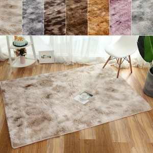 Fluffy Rugs Anti-Skid Shaggy Area Rug Carpet Rectangle Floor Mat Home Bedroom - Camel