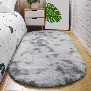 Long Variegated Tie-dye Gradient Carpet Living Room Bedroom Bedside Blanket Coffee Table Cushion Full Carpet Floor Mat - Light G