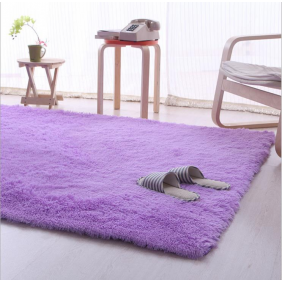 80cm x 160cm Purple Soft Fluffy Anti Skid Shaggy Area Rug Living Room Home Carpet Floor Mat - 50cm x 80cm