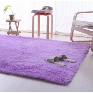 80cm x 160cm Purple Soft Fluffy Anti Skid Shaggy Area Rug Living Room Home Carpet Floor Mat - 50cm x 80cm