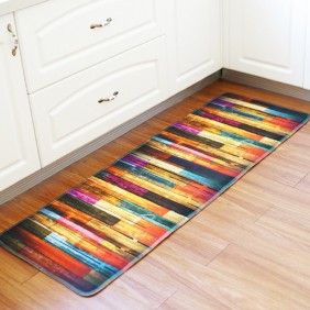 60x180cm Non-slip Kitchen Floor Mat Washable Rug Large Door Carpet Printed Carpet Absorbent Foot Pad