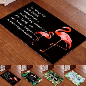 40x60cm Washable Anti-slip Flamingo Doormat Carpet Floor Rug Bath Mat Indoor Rug - 3