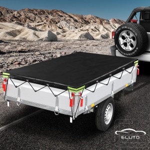 ELUTO Universal Trailer Car Cover Auto Roof Tent Sunshade Waterproof Windproof Dustproof Outdoor Protector Travel Camping Canopy