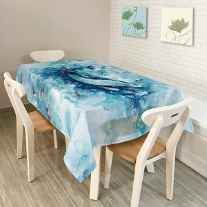 KC-TC2 American Style Creative Landscape Tablecloth Waterproof Oil Proof Tea Tablecloth Home - 140*140cm 4