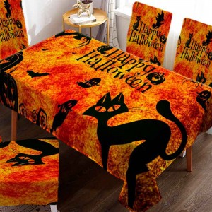 Rectangle Halloween Tablecloth Cover Table Cover Banquet Party Home Dinner - 140*180cm Type A