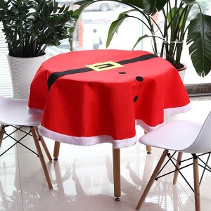 Christmas Suit Tablecloth Tableware Mat Table Runner Tablecloth Desk Cover Bowl Heat Insulation